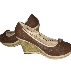 High Wedge Espadrille Round Tie 9